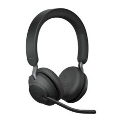 Jabra Evolve2 65 MS Stereo Office Headset With Link 380 USB-C Wireless Adapter (Black)
