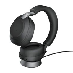 Jabra Evolve2 85 UC Stereo ANC Headset With Link 380 USB-C Wireless Adapter And Charging Stand (Black)