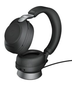 Jabra Evolve2 85 UC Stereo ANC Headset With Link 380 USB-C Wireless Adapter And Charging Stand (Black)