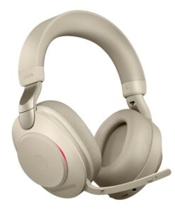 Jabra Evolve2 85 MS Stereo ANC Headset With Link 380 USB-C Wireless Adapter (Beige)