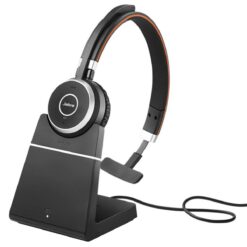 Jabra Evolve 65+ UC Mono Wireless Headset With Charging Stand & USB Adapter