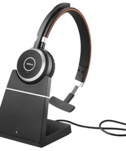 Jabra Evolve 65+ MS Mono Wireless Headset With Charging Stand & USB Adapter
