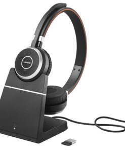 Jabra Evolve 65+ MS Stereo Wireless Headset With Charging Stand & USB Adapter